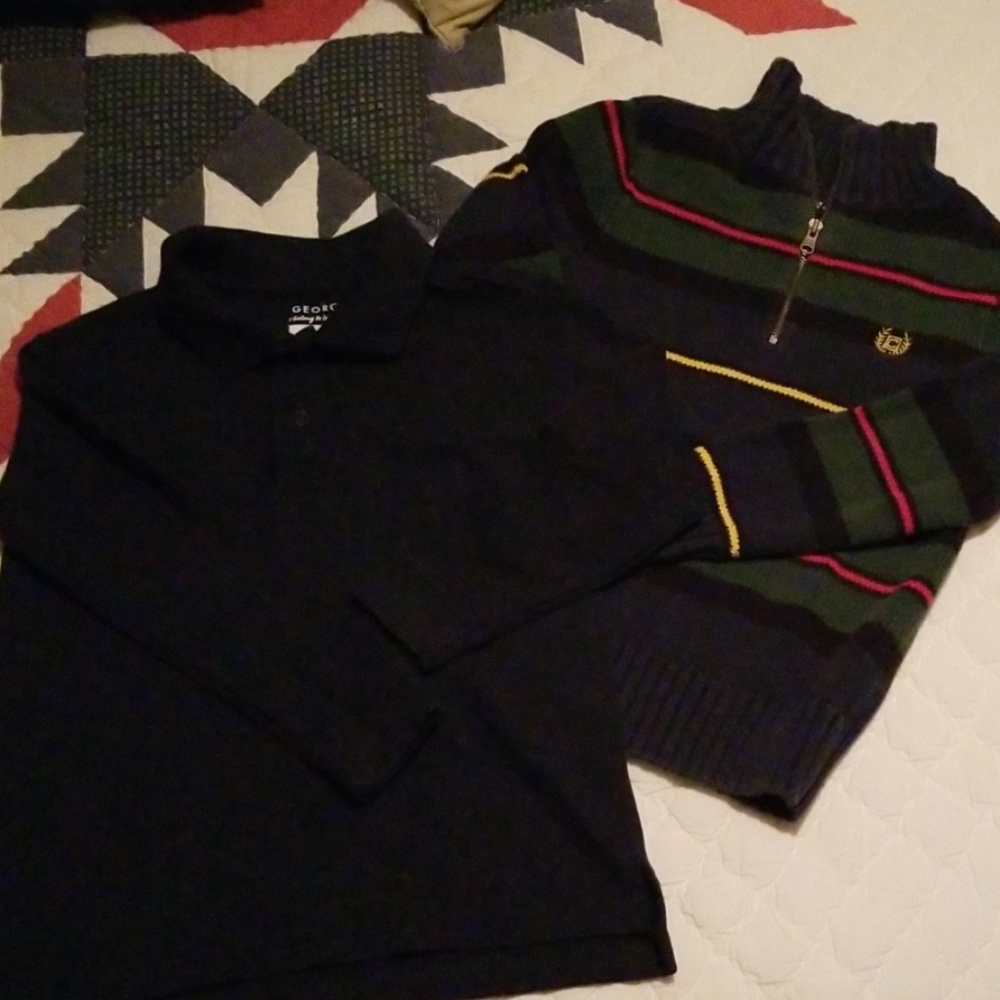 Boys lot sweater and polo long sleeve shirt size 5
